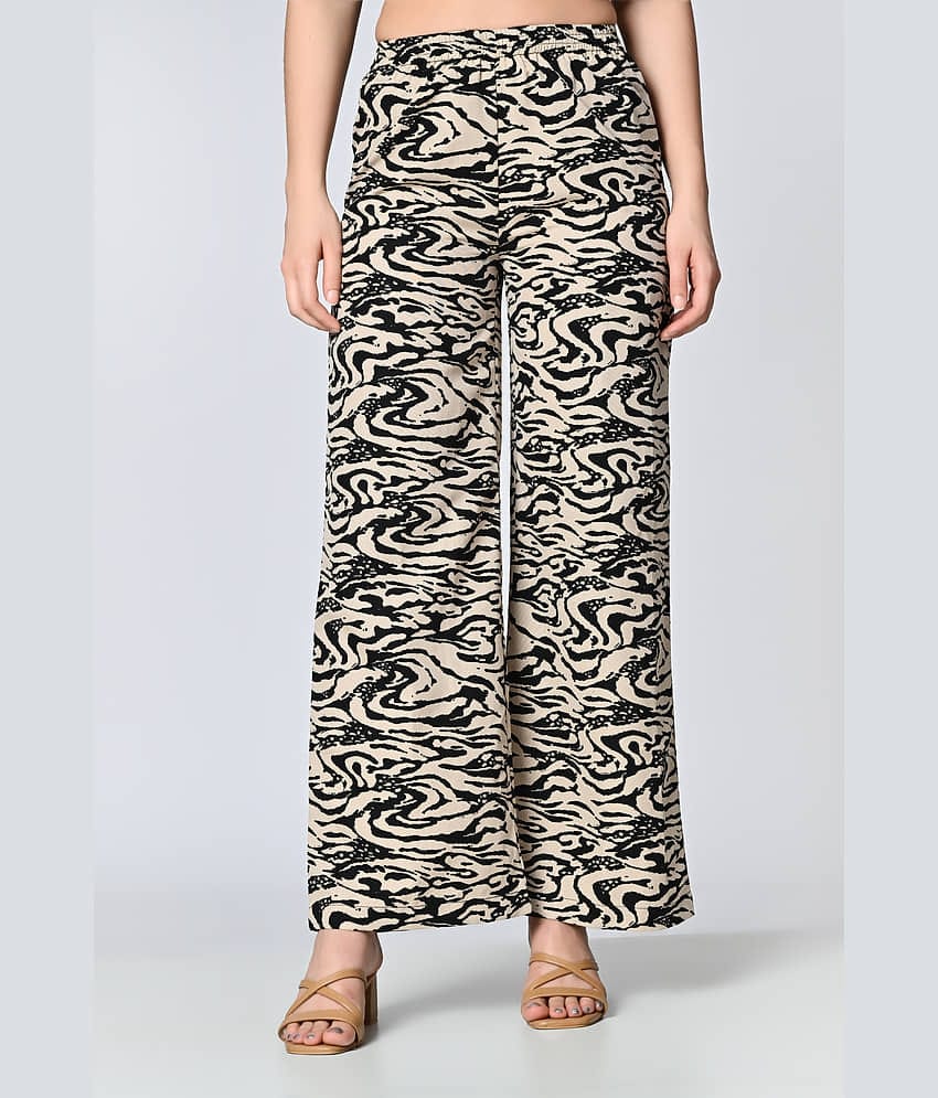 ALL WAYS YOU Multi Color Crepe Straight Women's Palazzos ( Pack of 1 )
