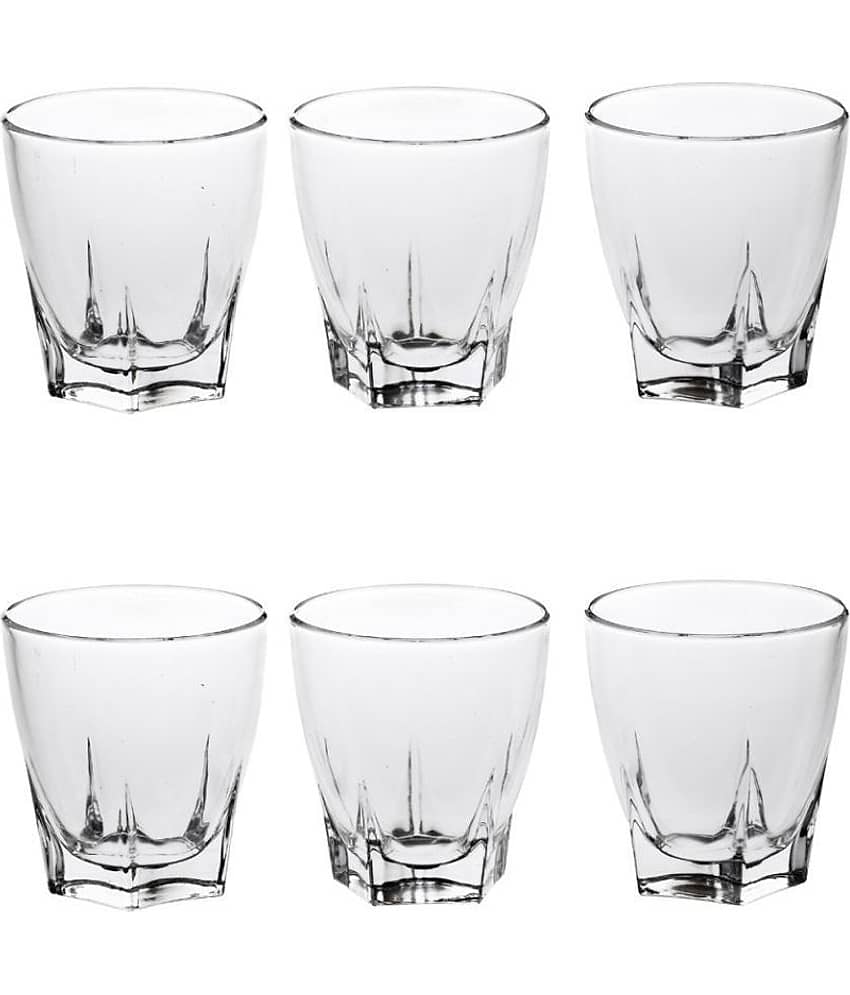 Afast Glass Whisky Glasses, Clear, Pack Of 6, 160 ml