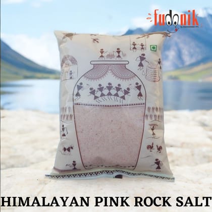 Fudonik Himalayan Pink Rock Salt / Sendha Namak (1kg) | Mineral Rich & Pure | Fasting & Daily Use