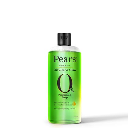 Pears Oil Clear & Glow Shower Gel, With 98% Glycerine, 100% Soap Free, Paraben Free, 250 ml