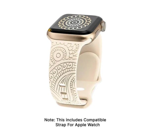 Hilton - Engraved Pattern Watch Strap for Stylish Girls - Starlight 38 MM