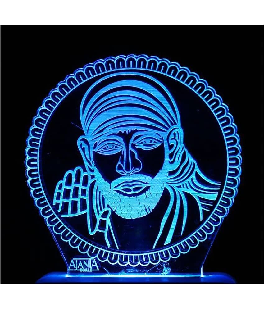 SUPER AJANTA 2019 Saibaba 3D Night Lamp Multi - Pack of 1