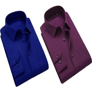 Baleshwar Men Multicolor Solid Casual Shirt (Pack of 2) Baleshwar Men Multicolor Solid Casual Shirt (Pack of 2)