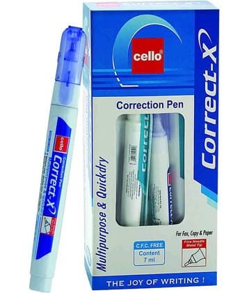 Cello Correct-X Correction Pen - Pack of 15