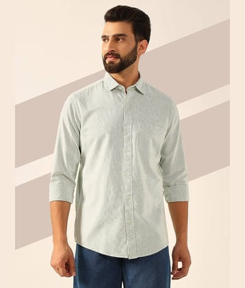ENSPYR 100% Cotton Regular Fit Striped Full Sleeves Men's Casual Shirt - Grey ( Pack of 1 )