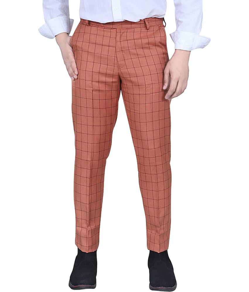 Kundan Gold Slim -Fit Flat Trousers Single
