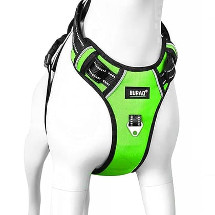 Premium No-Pull Dog Harness – Reflective & Soft-Padded Chest Belt-neon green / S