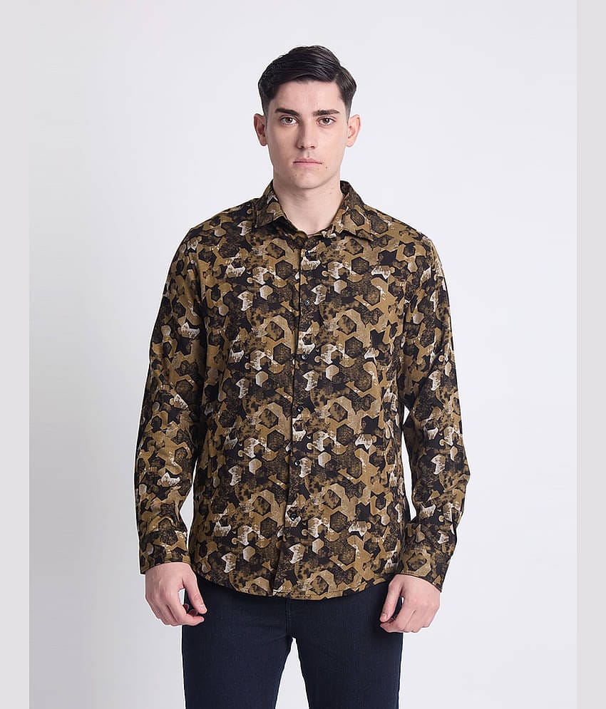 IVOC 100% Cotton Regular Fit Printed Full Sleeves Men's Casual Shirt - Multi ( Pack of 1 )