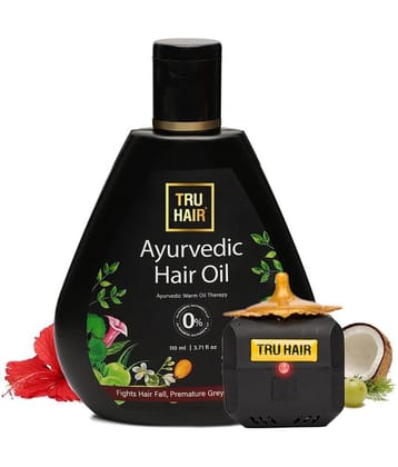 TRU HAIR & SKIN Ayurvedic Hair Oil with Free Heater| Promotes Hair Growth,Reduces Hair Fall-110 ml