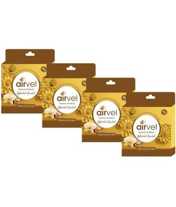 Airvel Bathroom Air Freshener Blocks Sandal Fragrance for Home & Office Use 75g ( Pack of 4 )