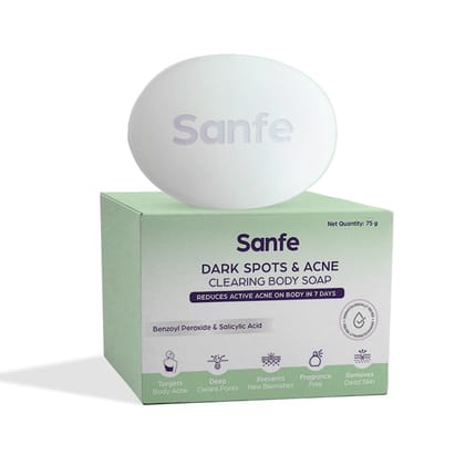 Sanfe Dark Spots & Acne Clearing Body Soap, 75gm