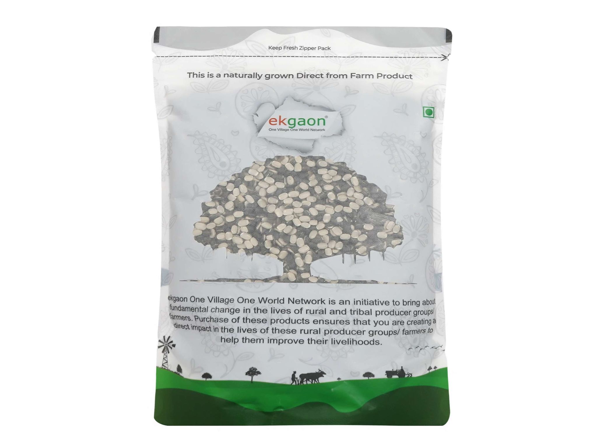 Ekgaon Unpolished Desi Urad Dal - Chhilka (Split with skin Black Gram) (500g)