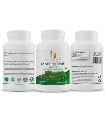 GOLDENACACIA HERRBALS Moring Leaf Powder 500mg 60 Tablet Tablets 1 no.s