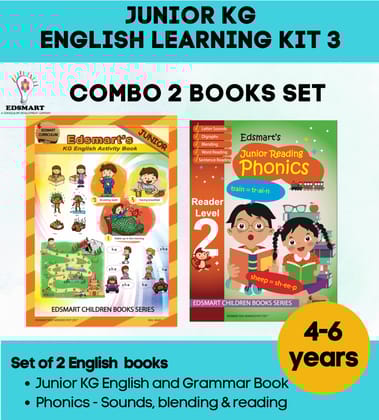 Junior KG English Grammar and Reading Combo [Perfect Paperback] [Jan 01, 2021] Edsmart Edu Services Pvt Ltd