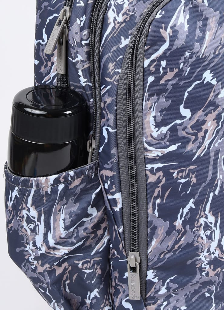 PB Pearlbags Archer 22L printed Laptop Backpack , 3 Compartments, Bottle Holder, Organizer, Premium Fabric, Water Resistant Anti Theft , School & College Bag for Boys and Girls, Office & Travel Bag for Men and Women