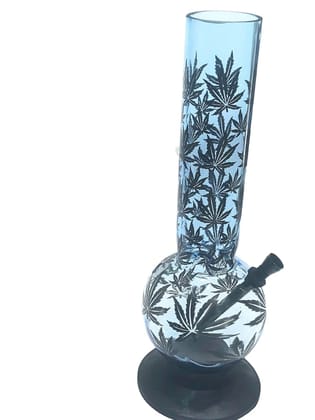 Leaf Acrylic Bong - 10 inch-Blue