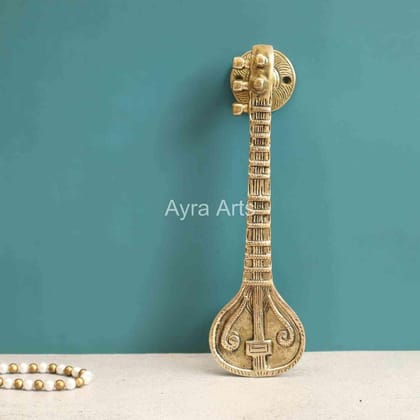 Brass Sitara door handle Sitara cabinet pull, Music door pulls - 9.5 inch Length Brass Sitara door handle Sitara cabinet pull, Music door pulls - 9.5 inch Length