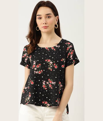 Quinoa Women's Chiffon Regular Top ( Black )