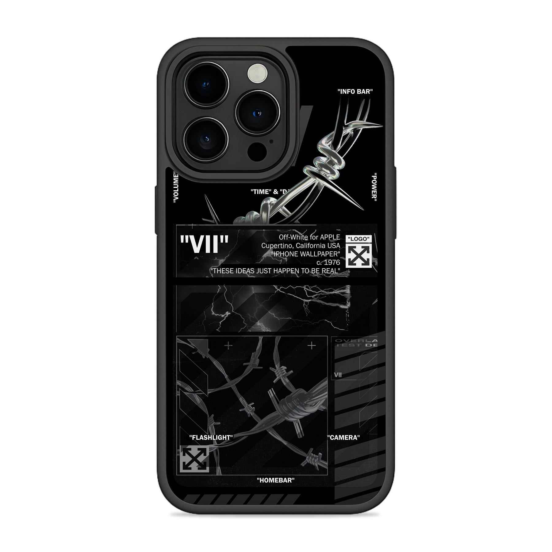 Off White 3D Mobile Bumper Cover