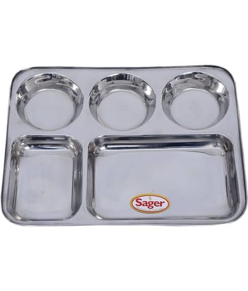 SAGER Bhojan Thali Stainless Steel Dinner Set of 1 Pieces
