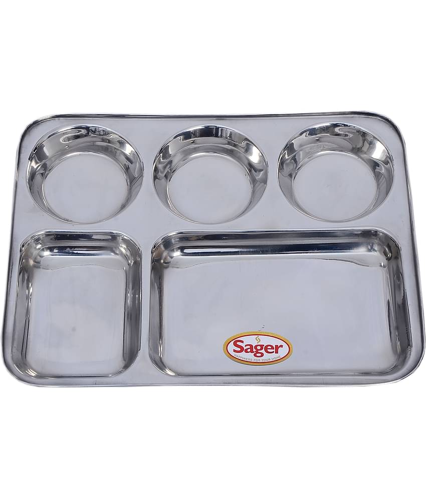 SAGER Bhojan Thali Stainless Steel Dinner Set of 1 Pieces
