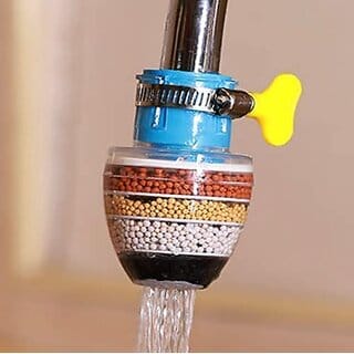 (Pack of 2) Green Whisper Tap Water Filter  Plastic Faucet & Shower Filter, Carbon Filter, Adjustable & Removable