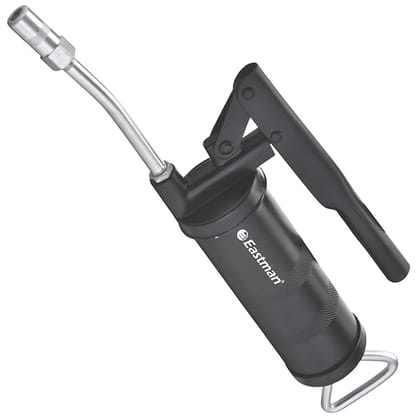 Eastman 15 OZ Lever Type Grease Gun 445 Capacity 2500 Pressure with Steel Metal Body Complete Rigid Body Extension Lubricant Grease Gun Black Color (E-2071)