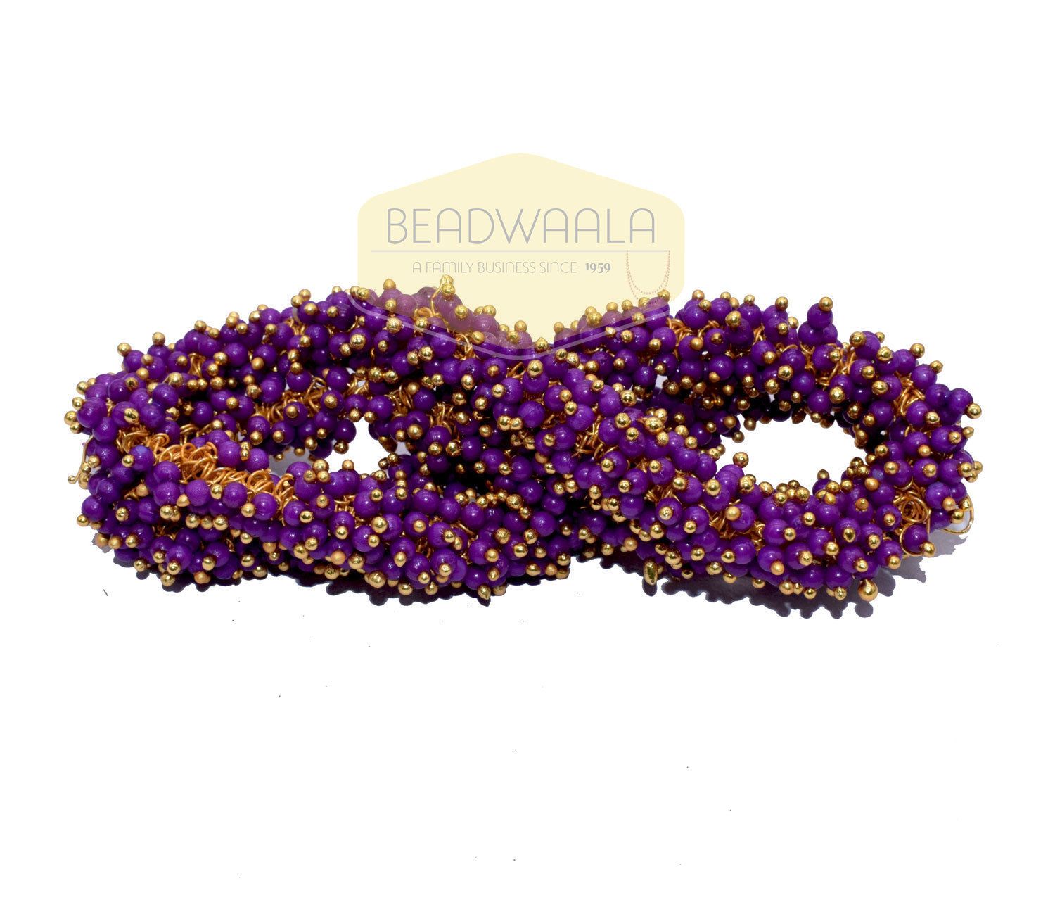 Loreal Charms Beads use for Jewelry Making Per Packet of 50 Gram Approx 1050 Pcs (Purple) , LS-093-50 Gram Approx 1050 Pcs / 3 MM