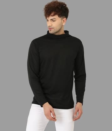 Leotude Pack of 1 Cotton Blend Regular Fit Men's T-Shirt ( Black )