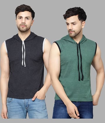 Diaz Pack of 2 Cotton Blend Regular Fit Men's T-Shirt ( Multicolor )