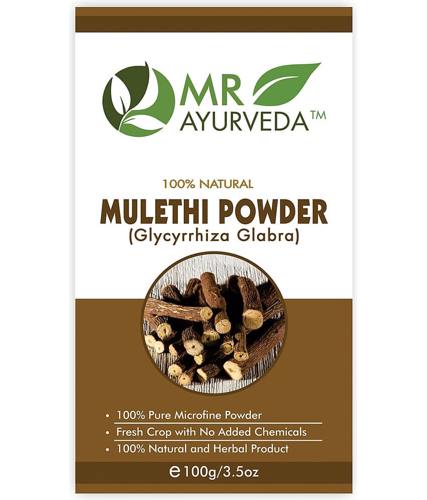 MR Ayurveda Organic Licorice Powder (Mulethi Powder) Face Pack Masks 100 gm