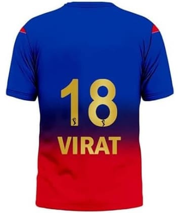 THE BLAZZE Sports India IPL Cricket Team T Shirt Jersey For MensFor Banglore RCB Virat 18