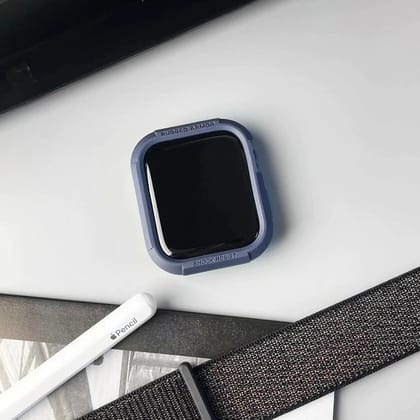 Premium Rugged Armor Cover Spygen Case By iSerieshub Compatible For Smartwatch-49MM / Midnight Blue