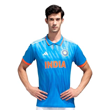 Adidas Official India Cricket ODI Replica Jersey (Men's): Celebrate Team India's Excellence in Style and Comfort (Colour - BLUE, Size - XXL) by Total Sporting And Fitness Solutions Pvt Ltd
