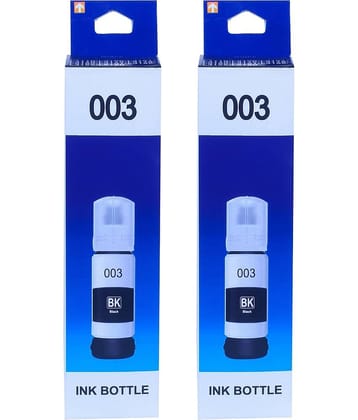 TEQUO 003 Ink For L3110 Black Pack of 2 Cartridge for Ink Printers Models: L3110, L3100, L3101, L3115, L3116, L3150, L3151, L3152, L3156