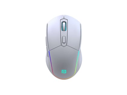 Portronics Toad One Bluetooth Mouse with 2.4 GHz & BT 5.3 Dual Wireless, 6 Buttons, Rechargeable, RGB Lights, Connect 3 Devices, Ergonomic Design for Laptop, Smartphone, Tablet - White Portronics Toad One Bluetooth Mouse with 2.4 GHz & BT 5.3 Dual Wireless, 6 Buttons, Rechargeable, RGB Lights, Connect 3 Devices, Ergonomic Design for Laptop, Smartphone, Tablet - White