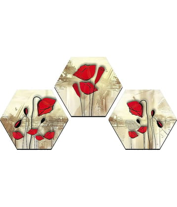 Indianara Hexagon Paintings MDF Painting Without Frame