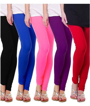Famaya Pack of 5 Girls 100% Cotton Leggings ( Green )