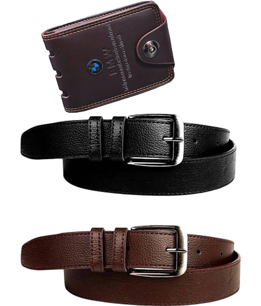 Kastner - Multicolor PU Men's Casual Belt ( Pack of 3 )