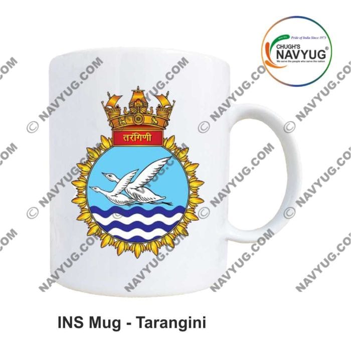 Chugh's Navyug INS Tarangini Mug (350ml) | Premium Ceramic Crest Design | Gift & Collectible