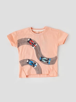 Comfy & Trendy Printed T-shirt for Girls-1-2 Years