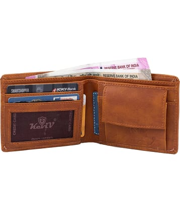 Keviv - Tan Leather Men's Regular Wallet ( Pack of 1 )