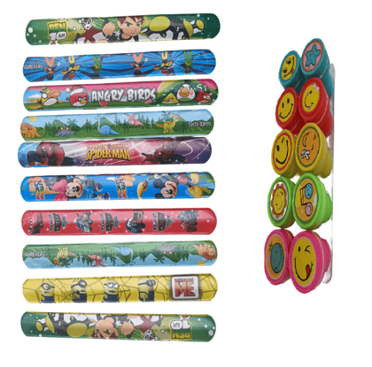 Self ink stamp (10) and Wrist strap (10)combo for kids