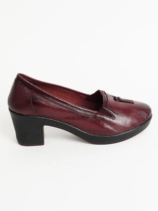 Delco Elevé Leather Belly-38 / Maroon