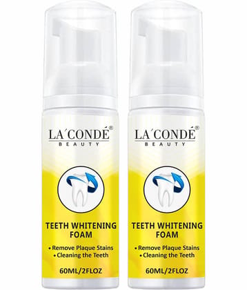 LA' CONDE' Teeth Whitening Foam To Fights Cavity | Germs Breath Freshener 120 mL
