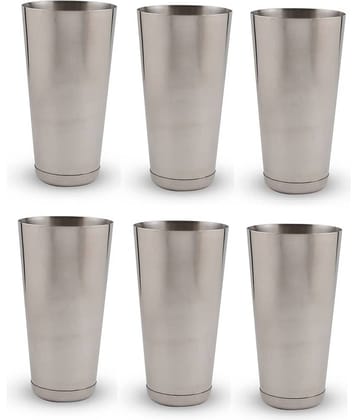 Dynamic Store Stainless Steel mocktail / lassi glasses - Set of 6- Large&nbsp;