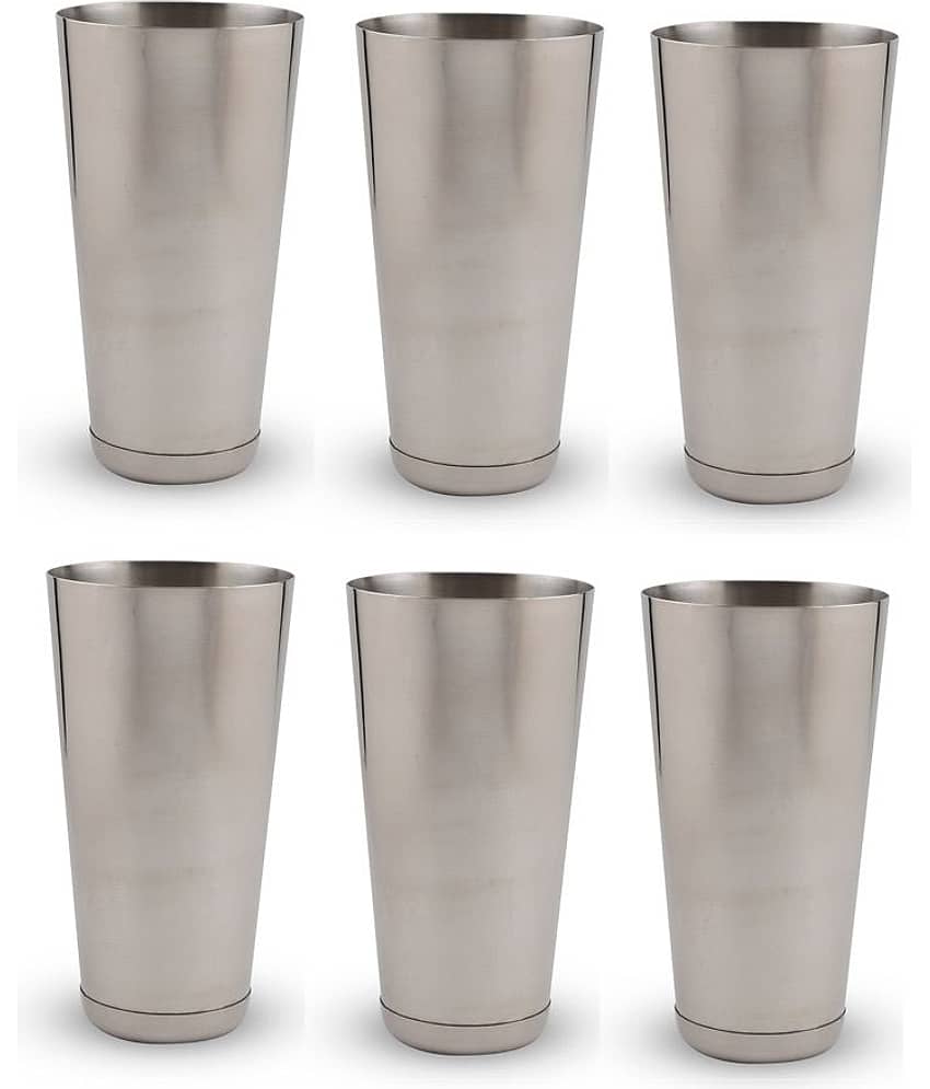 Dynamic Store Stainless Steel mocktail / lassi glasses - Set of 6- Large&nbsp;