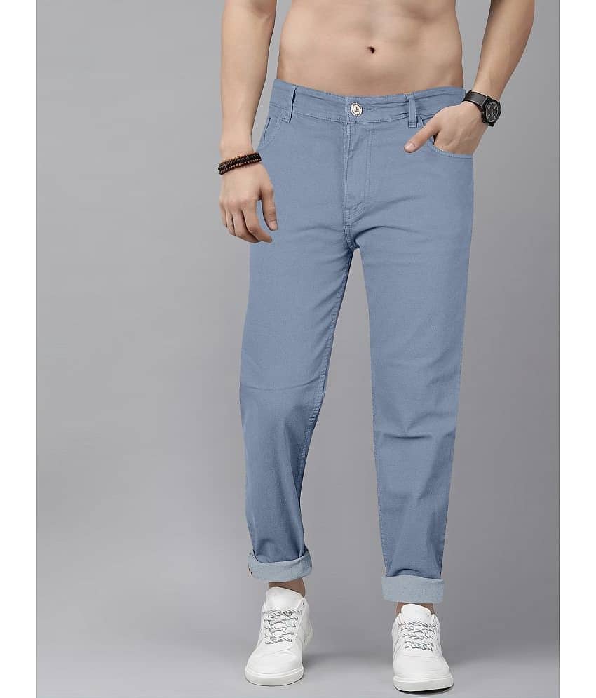 JB JUST BLACK Regular Fit Cuffed Hem Men's Jeans - Grey ( Pack of 1 )