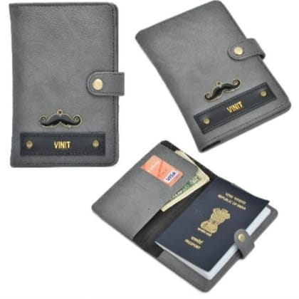 RC 15 Button Passport With Customized Name And Charm Options.-blue