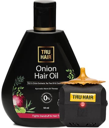 TRU HAIR & SKIN Onion Hair Oil with Free Heater, 50 ml